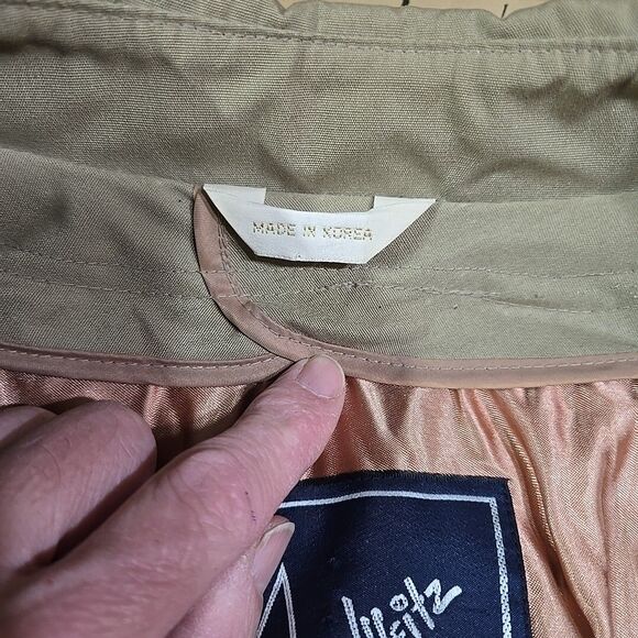 VTG Trench Overcoat Jacket 42Long Aberdeen Tan Corp Classic Gorp Tech Zip Liner - Picture 4 of 16